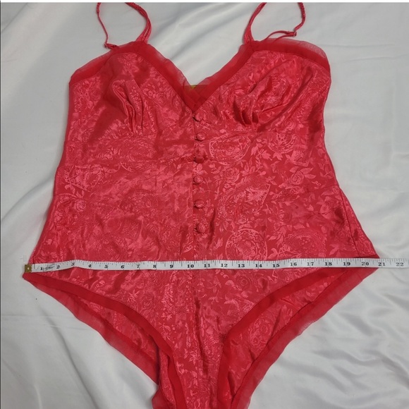 VINTAGE 90s Victorias Secret satin polyester bodysuit L - Picture 4 of 9